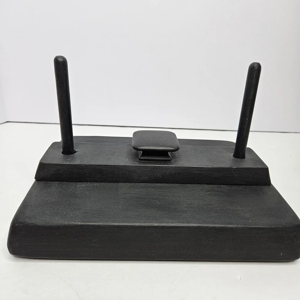 Napkin Holder Black Solid‎ Wood